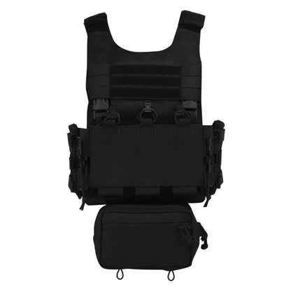 Tactical Vest LV119 Plate Carrier Set – Lightweight OTB Maritime Airsoft Hunting Vest with Underbelly Bag & Triple Mag Pouch