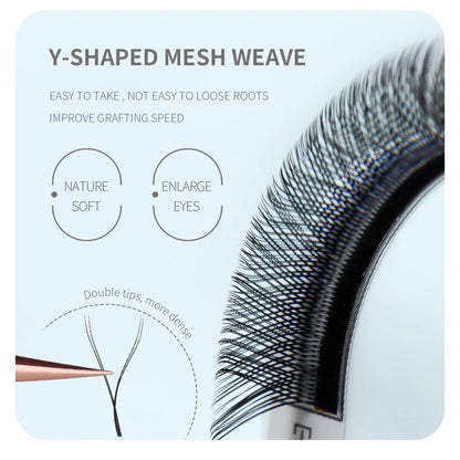 ANNAFRIS Premade Volume Lash Fans – YY 3D 4D 5D W-Shaped Automatic Flowering Mink Eyelash Extensions, Soft & Dense