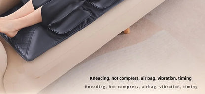 Upgraded Large Area Heated Neck Massager – Vibration Airbag Full Body Massage Mat with Lumbar Traction and Remote Control