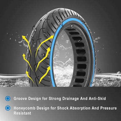 8.5 Inch Honeycomb Solid Scooter Tire - Anti-Explosion Shock Absorbing Replacement Wheel for Xiaomi M365, 1S & Pro