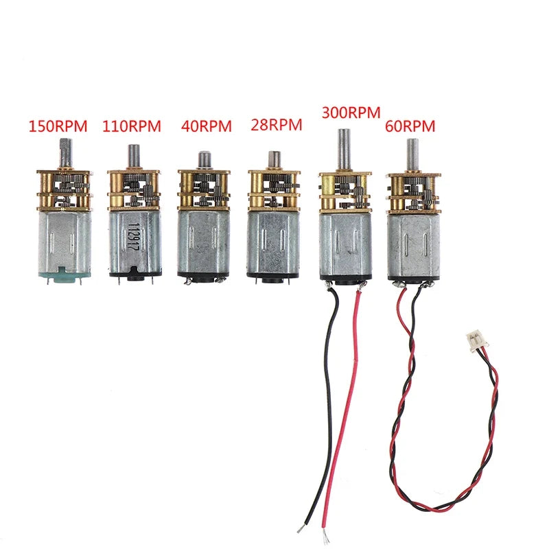 Mini N20 Gear Motor - 3V-12V Full Metal Gearbox DC Motor with High Torque for DIY Robots