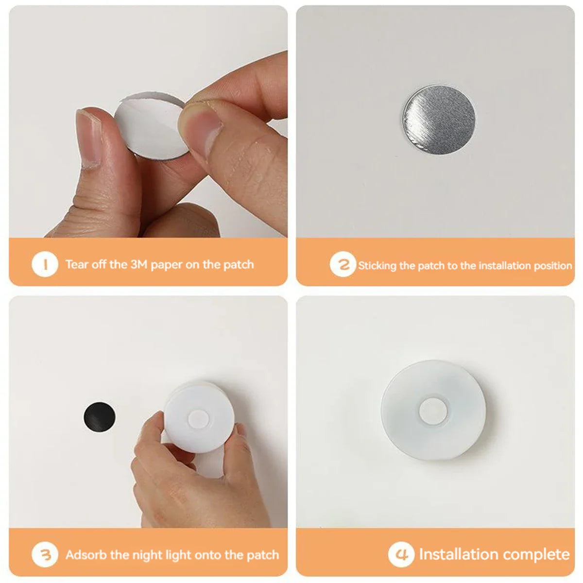 LED Battery Powered Bedside Night Light – 3 Mode Eye Protection Lamp for Kitchen, Wardrobe, Stair & Closet