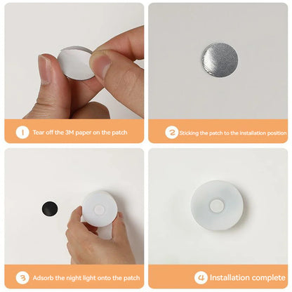 LED Battery Powered Bedside Night Light – 3 Mode Eye Protection Lamp for Kitchen, Wardrobe, Stair & Closet