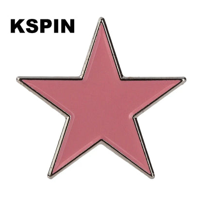 Baby Blue Metal Star Lapel Pin Brooch – Colorful Enamel Star Badge Accessories for Jackets, Bags & Fashion Outfit Decor