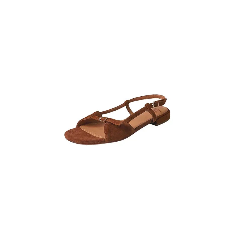 Bohemian Style Women's Summer Sandals – Open Toe Flat Beach Shoes for Vacation & Outdoor Wear
