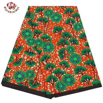BintaRealWax Geometric Ankara Fabric - Polyester Sewing Cloth by the Yard FP6258