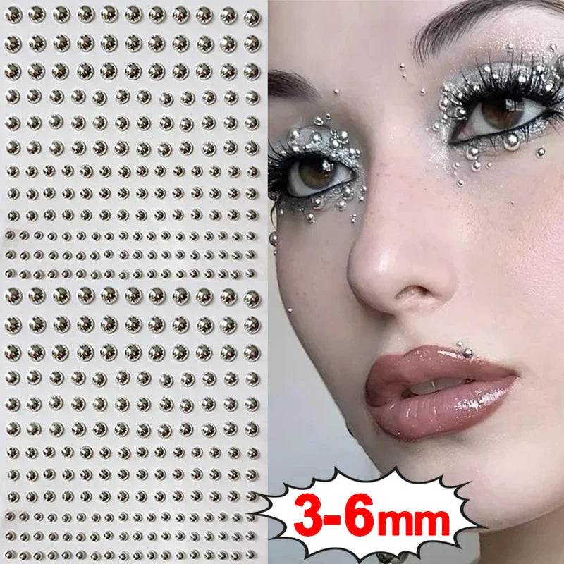 180PCS Non-Piercing Body Jewelry Stickers – Waterproof Self-Adhesive Fake Lip, Nose, Eyebrow & Belly Button Nails