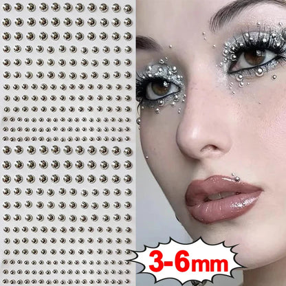 180PCS Non-Piercing Body Jewelry Stickers – Waterproof Self-Adhesive Fake Lip, Nose, Eyebrow & Belly Button Nails
