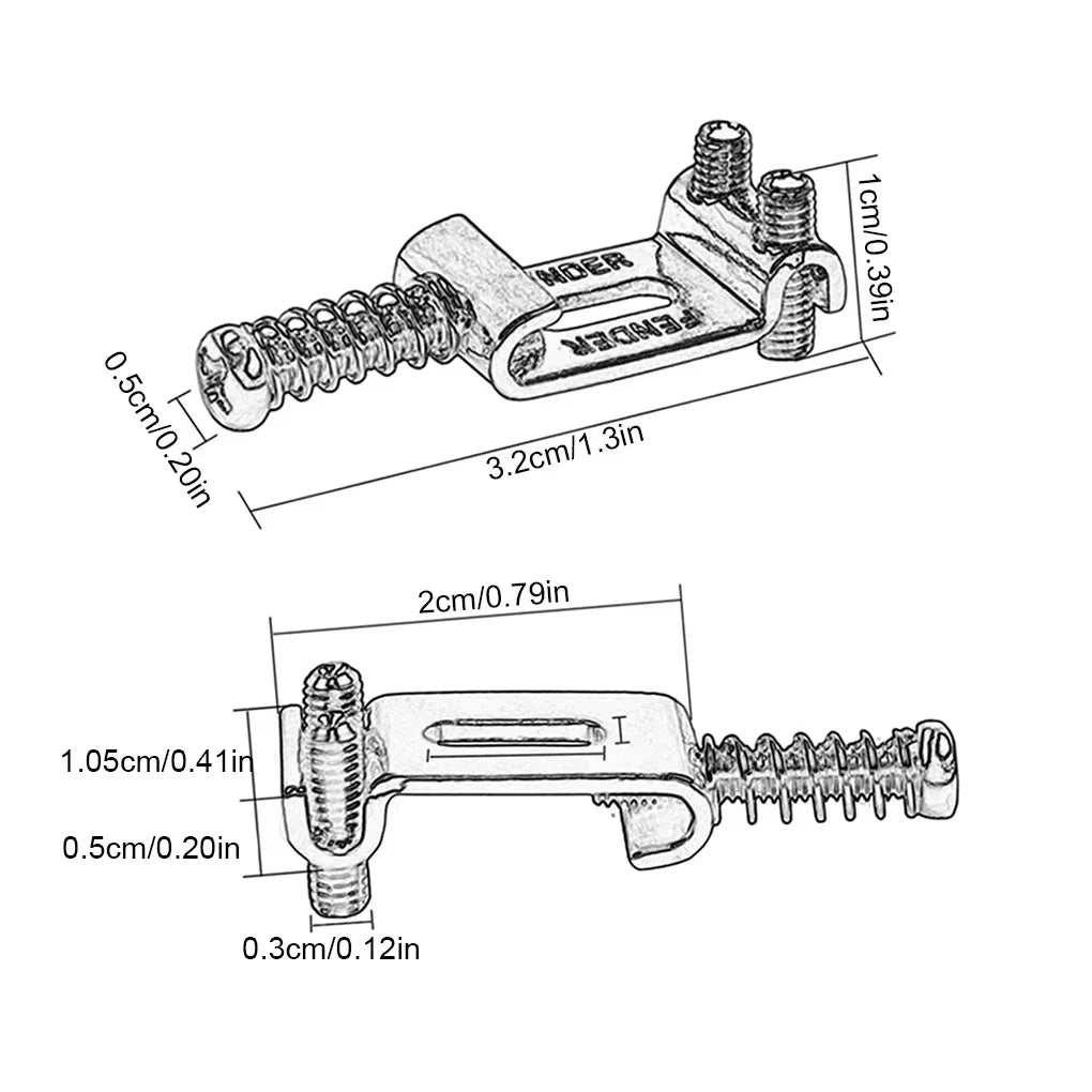 6PCS Roller Tremolo Bridge Saddles with Wrench – Zinc Alloy Upgrade for Fender Strat, Tele & ST Electric Guitars