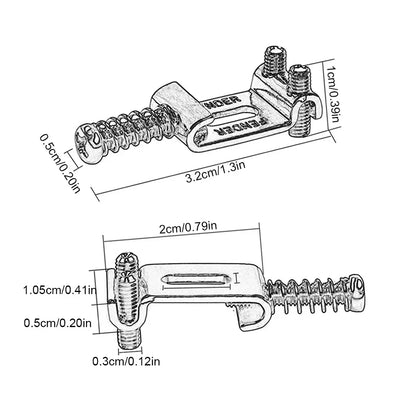 6PCS Roller Tremolo Bridge Saddles with Wrench – Zinc Alloy Upgrade for Fender Strat, Tele & ST Electric Guitars