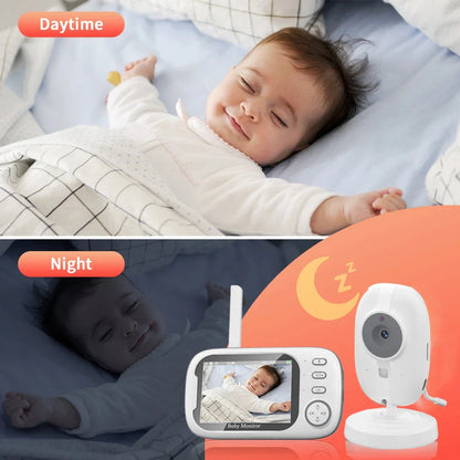 3.5" Wireless Video Baby Monitor – Night Vision, Temperature Monitoring & 2-Way Audio Baby Nanny Security Camera System