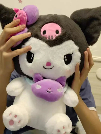 Sanrio Kuromi Plush Dolls — 40/50cm Kawaii My Melody & Cinnamoroll Soft Stuffed Anime Animals, Cartoon Pillow Decor for Kids