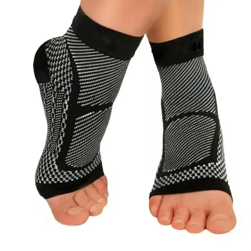 Sports Ankle Support Brace – Compression Sleeve Sock for Plantar Fasciitis, Achilles Tendonitis & Heel Pain