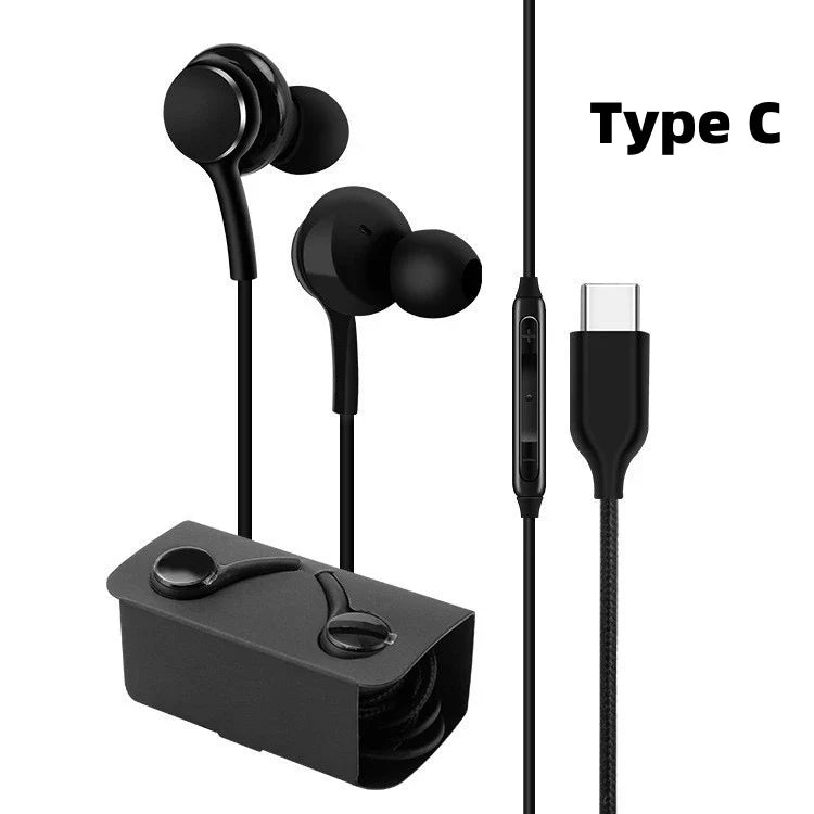 Type-C Wired Earphones for Samsung Galaxy S23/S22/S21 Ultra – In-Ear Headphones with 3.5mm Sound Quality for A54/A34/A53 Series