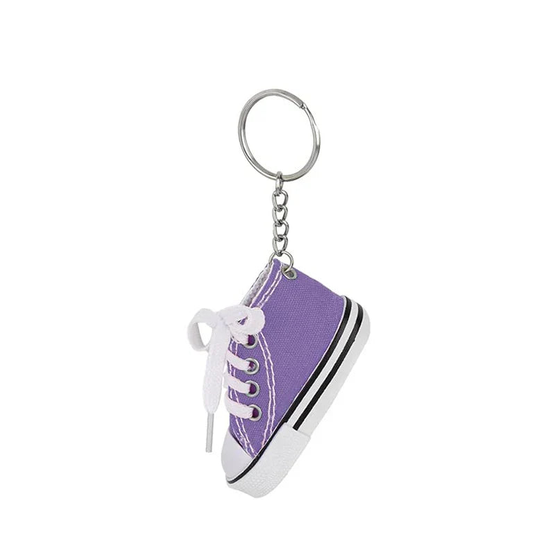 12-Piece Mini Shoe Keychains – Cloth Material Shoe Key Rings Set