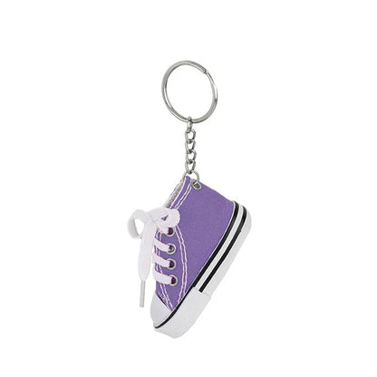 12-Piece Mini Shoe Keychains – Cloth Material Shoe Key Rings Set