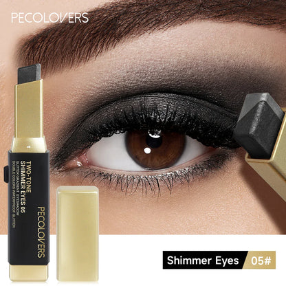 Double Color Eyeshadow Stick – Waterproof Long-Lasting Glitter & Metallic Shimmer Highlight Eye Makeup Pen