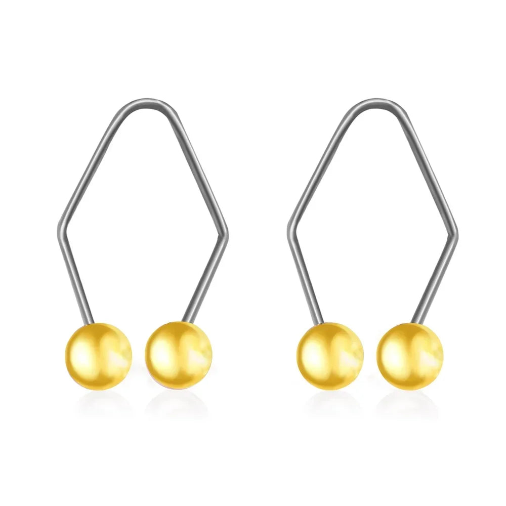2PCS Alloy Dimple Maker – Pearl Facial Beauty Tool for Cheek Dimples, Easy to Wear Trainer Gift