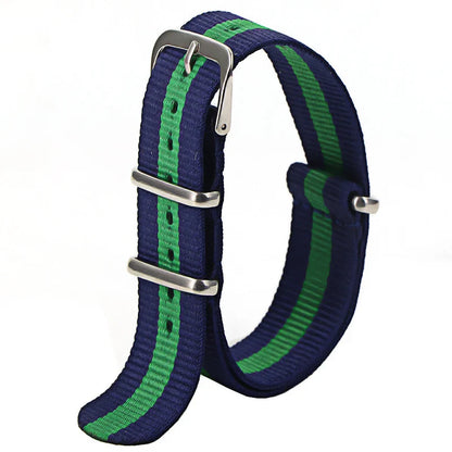 Nylon Watch Strap 16mm 18mm 20mm 22mm — Waterproof Army Sport Watch Band Replacement Belt