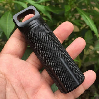 New Aluminum EDC Survival Kit – Waterproof Seal Bottle Capsule, Airtight Pill Case, Outdoor Tools Storage Container