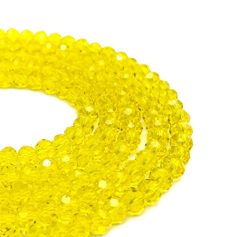 Faceted Crystal Glass Beads 2-8mm Loose Spacer Beads for DIY Jewelry Making Bracelets & Earrings