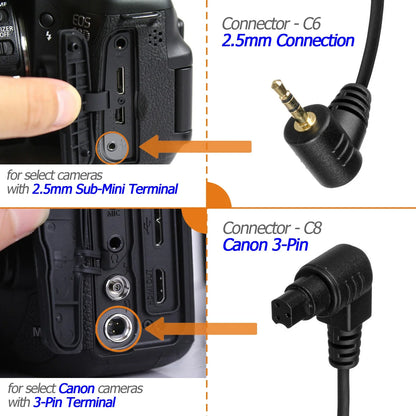 Camera Time Lapse Intervalometer — LCD Timer Remote Shutter Release for Canon, Nikon, Sony, Fujifilm, Olympus, Pentax