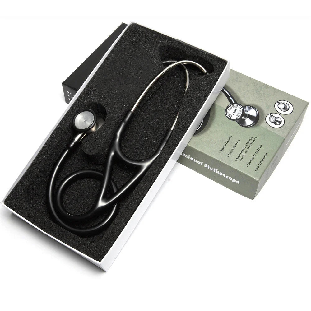 AiQUE Double Chest Piece Stethoscope — Professional Cardiology Medical Device for Doctors and Medical Students