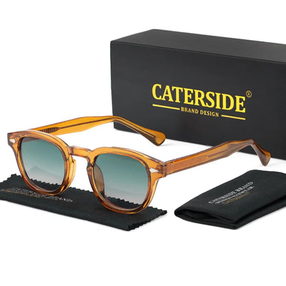 CATERSIDE Retro Small Circular Sunglasses — Luxury Punk Design Shades for Men & Women, Business & Party UV400 Eyewear