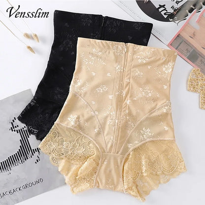 Vensslim High Waist Trainer Body Shaper Panties: Zipper Closure for Tummy and Belly Control - Slimming Shapewear Girdle Waist Trainer for Women