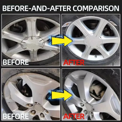 Car Rim Scratch Repair Paste - Wheel Alloy Repair Paint for Black, White & Silver Rims