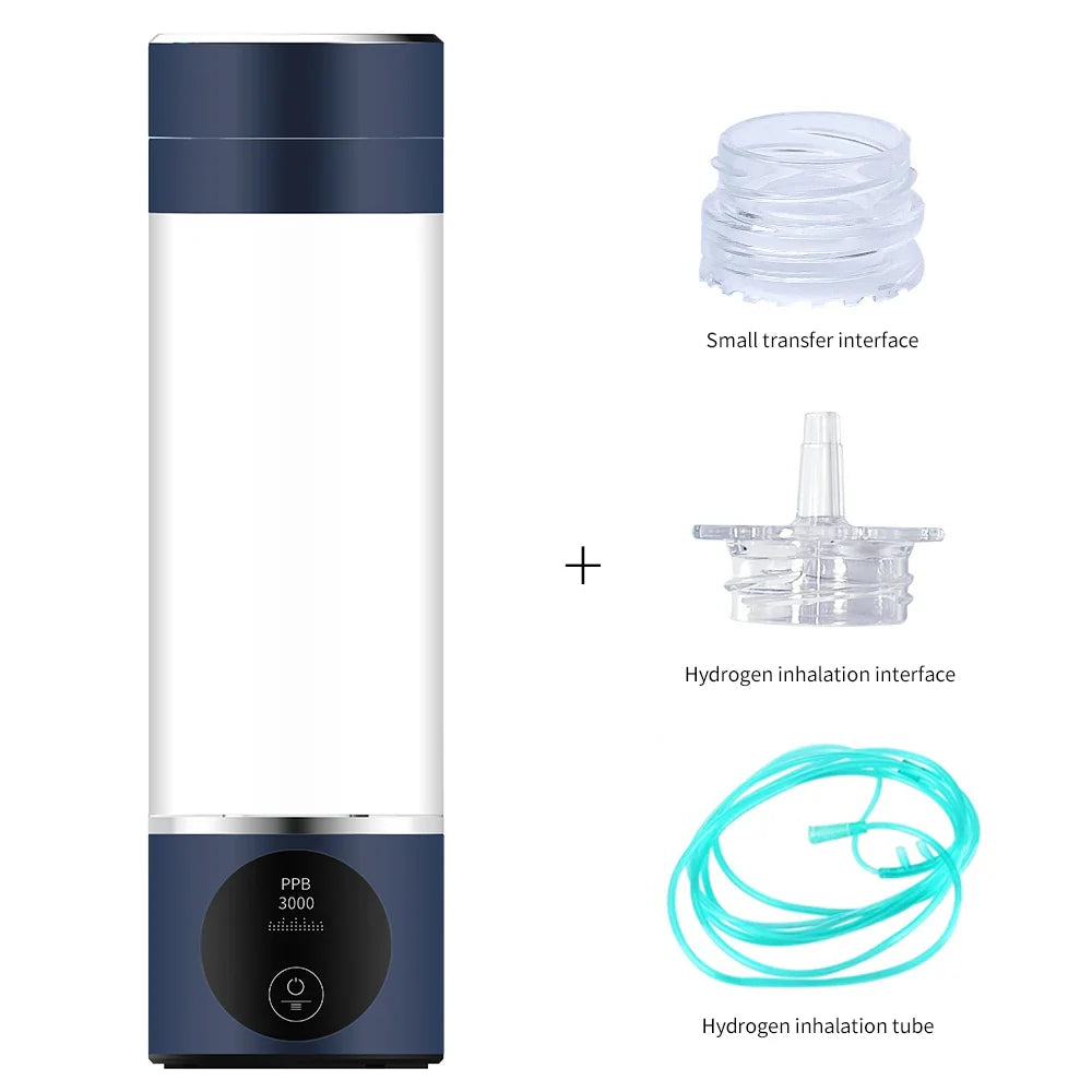 BlueVida 8th Gen Nano Hydrogen Water Generator Bottle - DuPont SPE/PEM Hydrogenator with H2 Inhaler & Touch Button