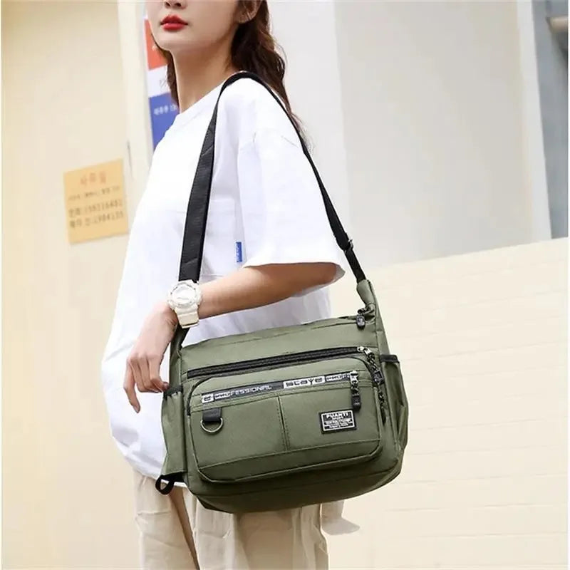 Men’s Messenger Bag – Waterproof Oxford Crossbody Shoulder Bag, Small Sling Pack for Work, Business, Satchel Purse