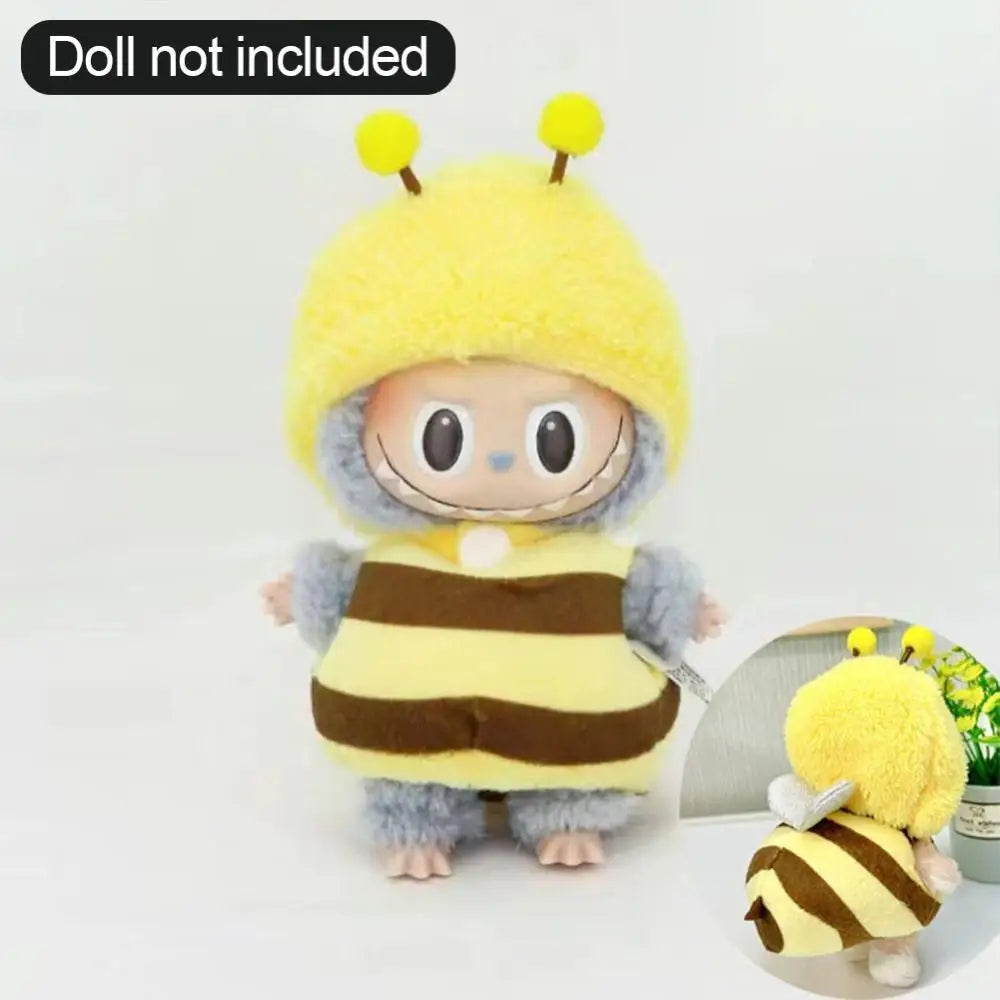 17cm Mini Plush Doll Clothes – Outfit Accessories for Kpop EXO Labubu Idol Dolls, Sitting Party Clothing, DIY Gift