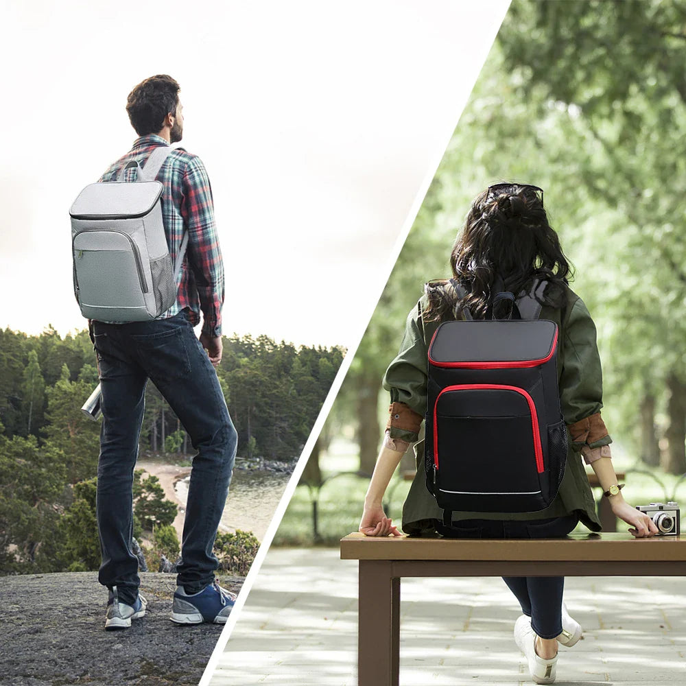 30L Leakproof Insulated Cooler Backpack: Perfect for Outdoor Camping, Hiking, Picnics, and Beach - Food Insulation Lunch Bag
