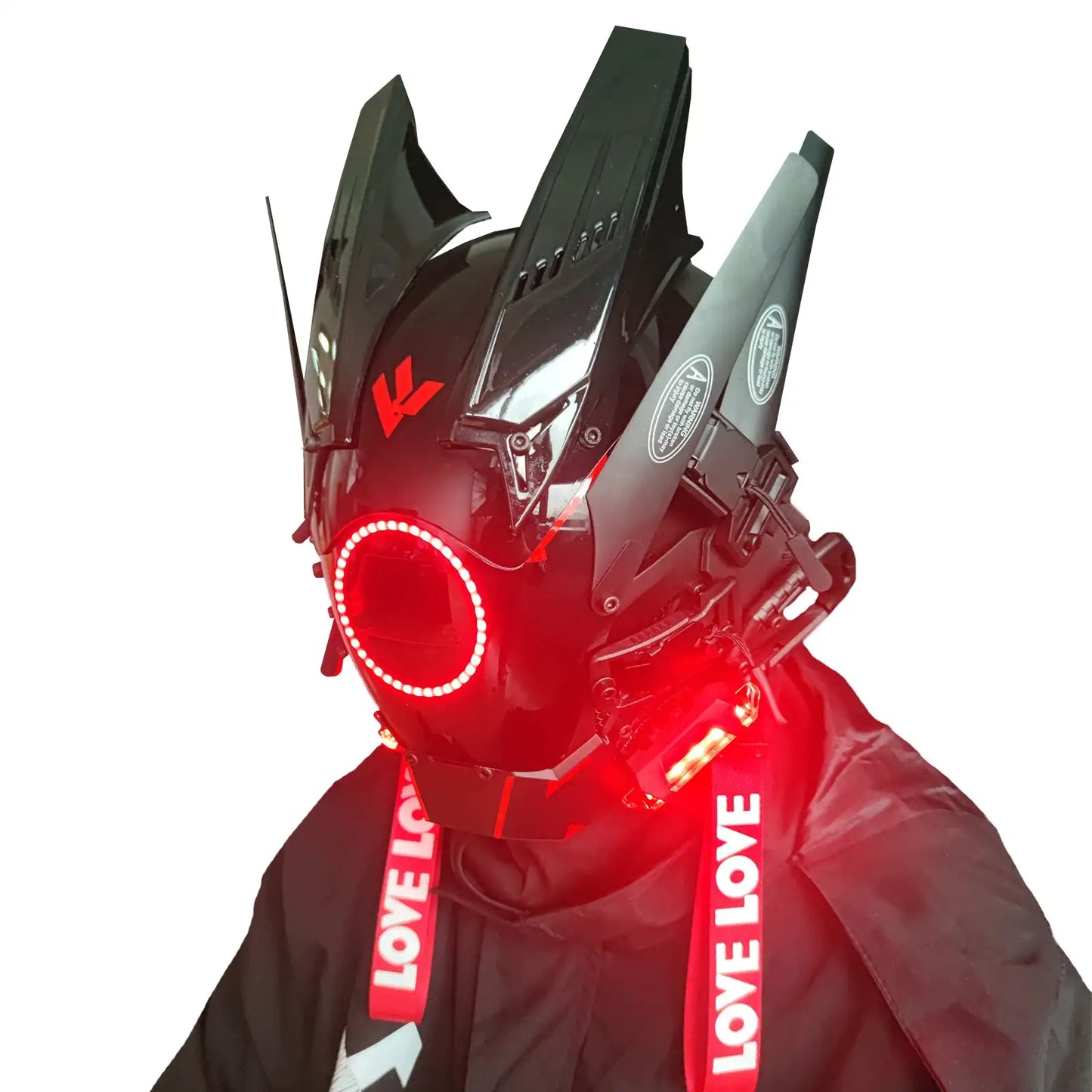 JAUPTO Punk Mask Helmet Cosplay for Men – Futuristic Techwear for Halloween, Party & Music Festival Accessories