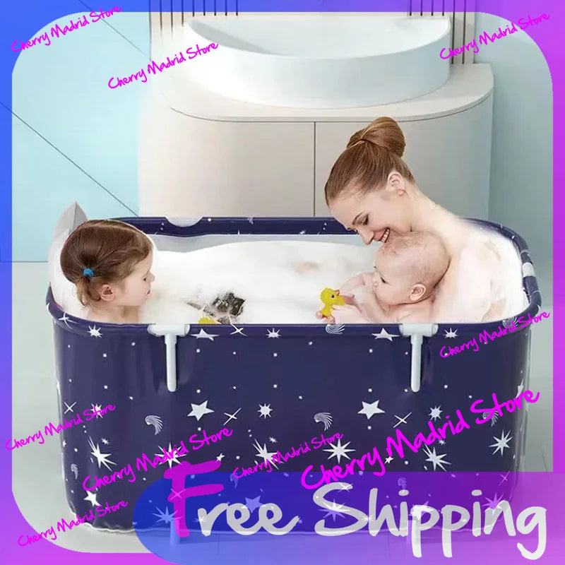 Foldable Portable Bath Tub – Ice & Hot Tub for Baby, Pet Bath, Foot Spa, Outdoor Camping & Vehicle-Mounted Use