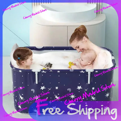 Foldable Portable Bath Tub – Ice & Hot Tub for Baby, Pet Bath, Foot Spa, Outdoor Camping & Vehicle-Mounted Use