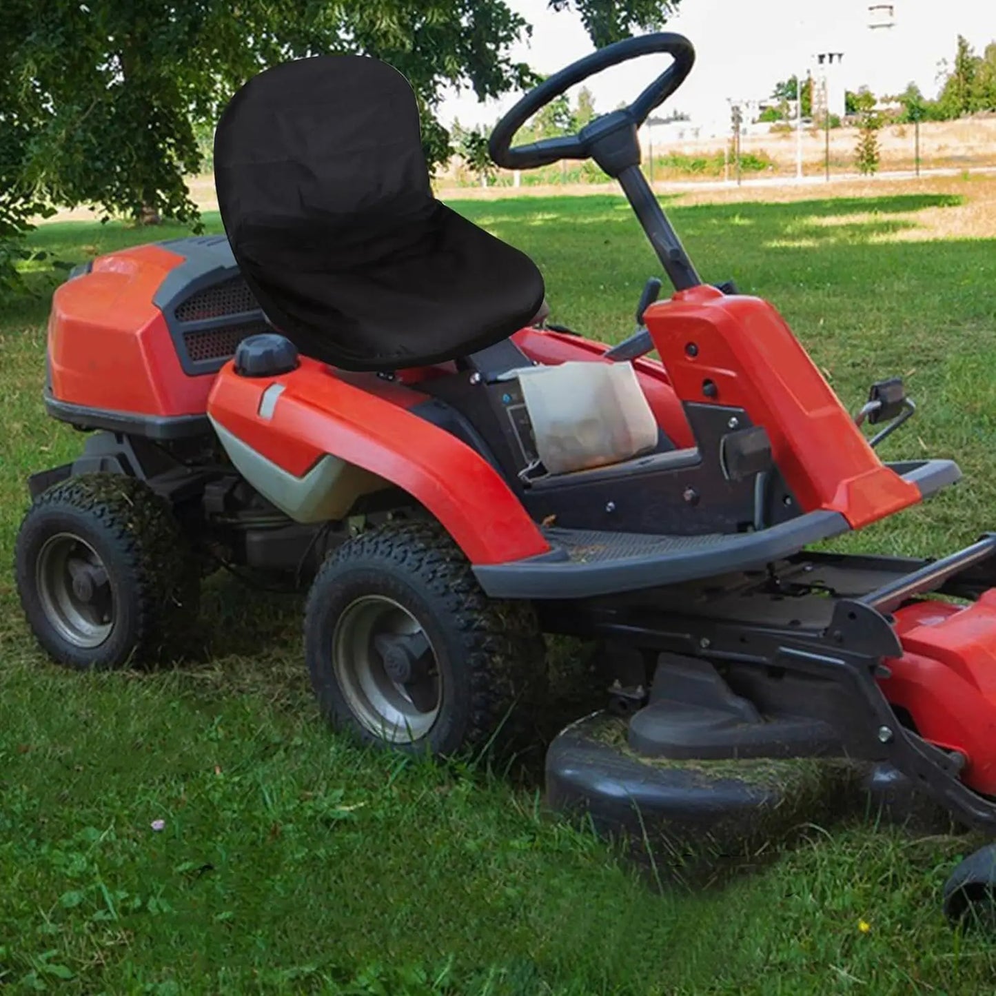 Rainproof Tractor Seat Cover, Universal Riding Lawn Mower Seat Protector, Durable Outdoor Garden & Farm Seat Cover Accessory