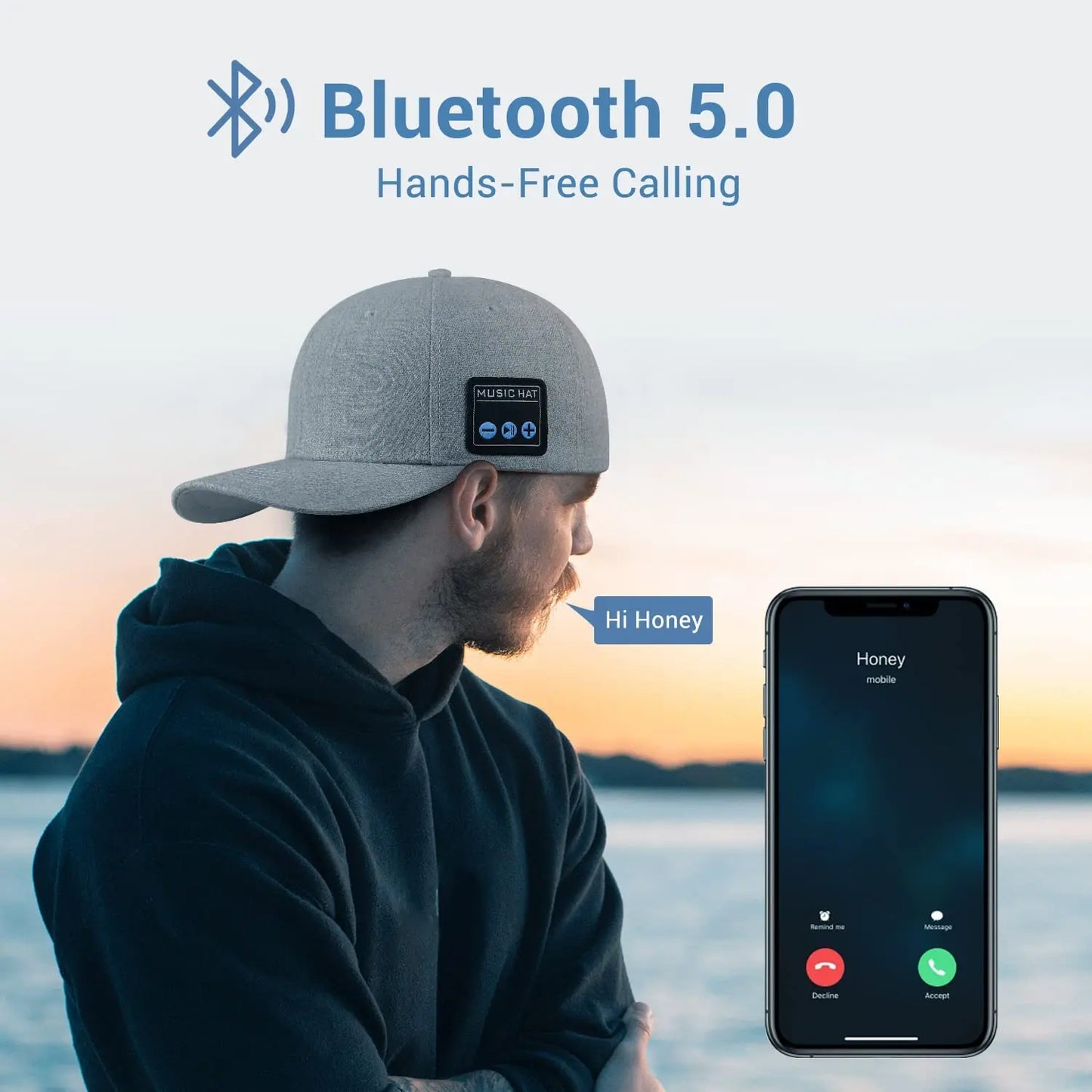 Upgrade Your Outdoor Experience with New Multifunctional Bluetooth Hat: Detachable Wireless Speakers, Adjustable Music Baseball Cap - Perfect for Running & Sports, Great Gift Idea