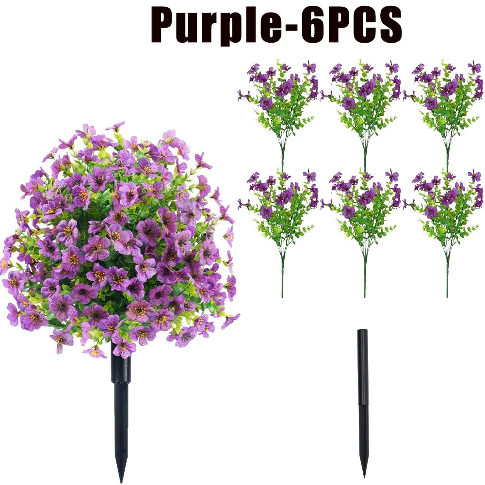 Artificial Eucalyptus Flowers - Faux Greenery Bouquet for Weddings, Home Decor & Vase Arrangements