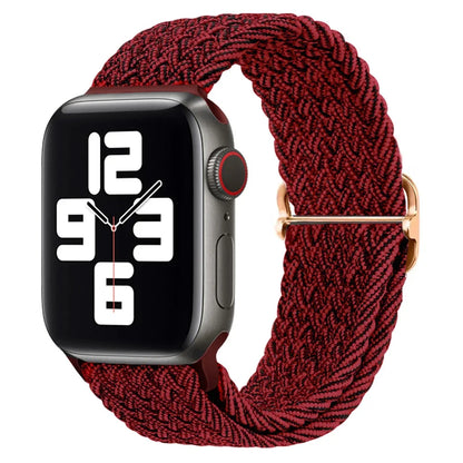 Braided Solo Loop Apple Watch Ultra Band – Elastic Nylon Sport Bracelet for iWatch SE, Series 3–9 (38mm–49mm) Strap