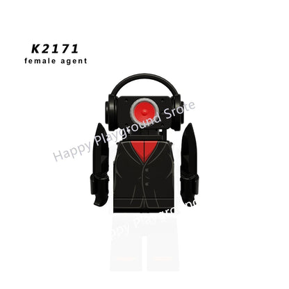 KDL Skibidi Toilet Man Anime Block Figures – TVMan, Titan, Cameraman & Speakerman Model Toy Gift for Kids