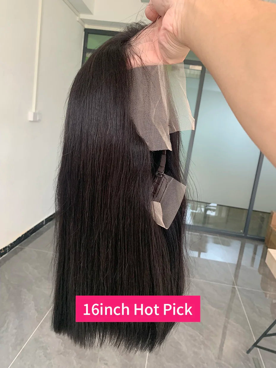 Raw Vietnamese Human Hair Lace Front Wig – 13x6 Bob, Straight Natural Black, 250% Density, 100% Human Hair