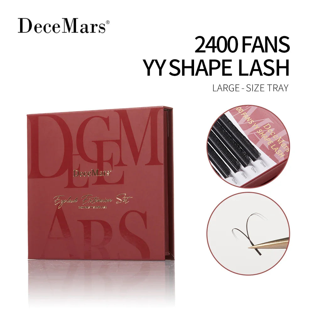 DeceMars 3D–6D Eyelash Extension Tray – Large Volume Individual Lash Extensions for Professional Use