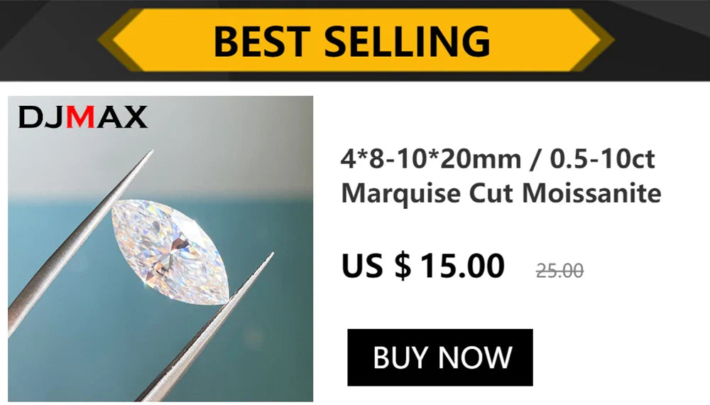 1CT Lab-Grown Moissanite Diamonds – D Color VVS1 Loose Gemstones, Full Size 0.7mm-20mm