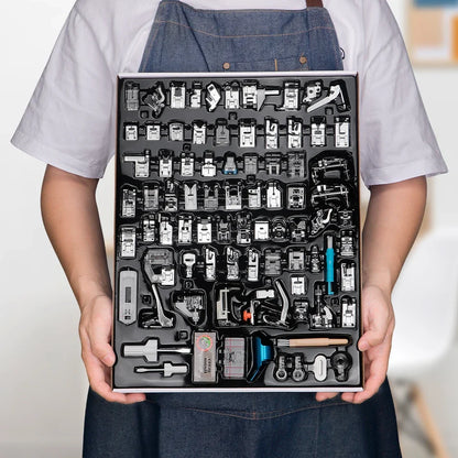 82-Piece Sewing Machine Presser Foot Set - Multifunctional Professional Accessories Kit