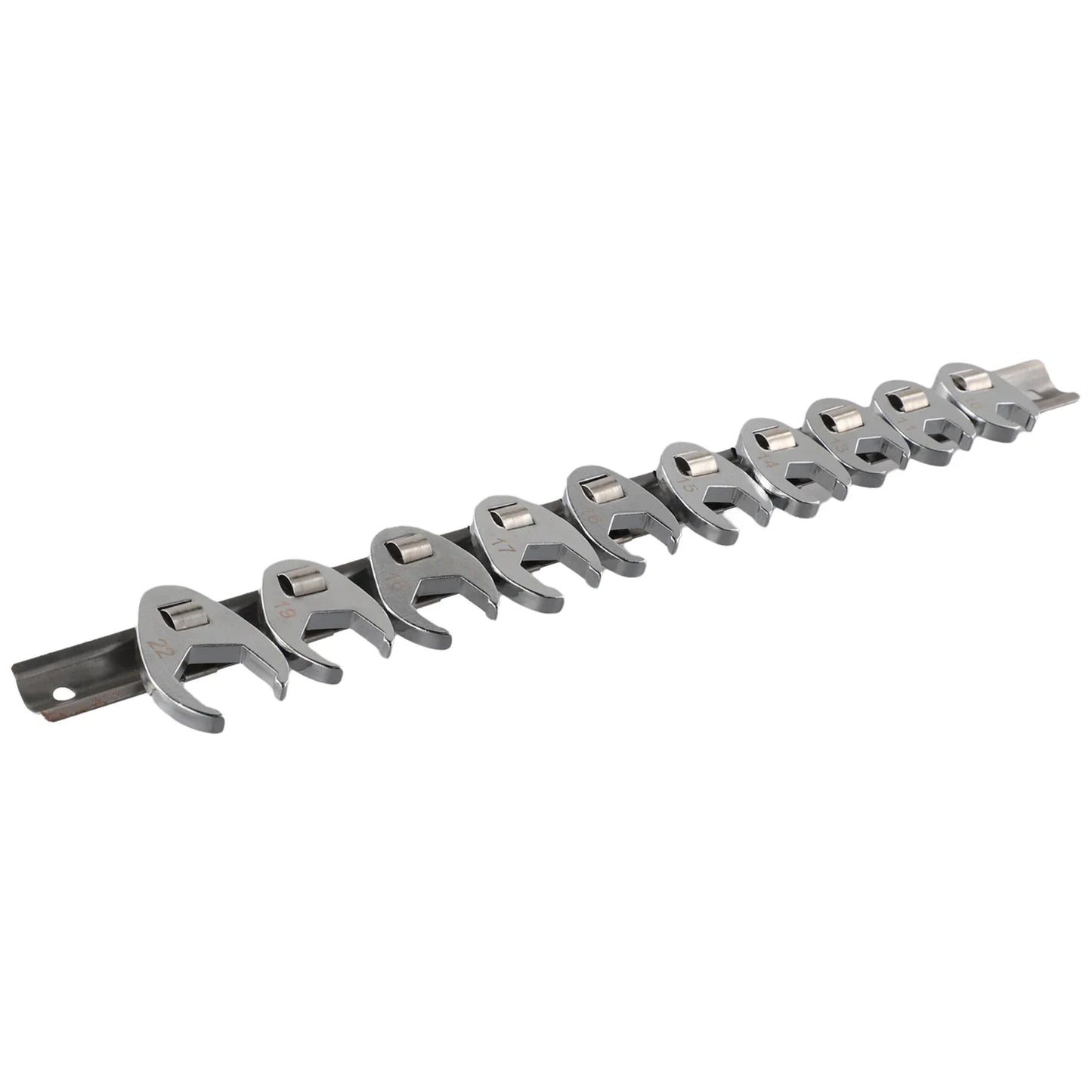 10pcs 3/8" Drive Crowfoot Wrench Set — 10-22mm Metric Open-End Spanners for Torque Wrenches