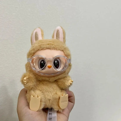 17cm Mini Plush Doll Clothes – Kpop EXO Labubu Idol Outfit with Glasses & Sunglasses Accessories Gift