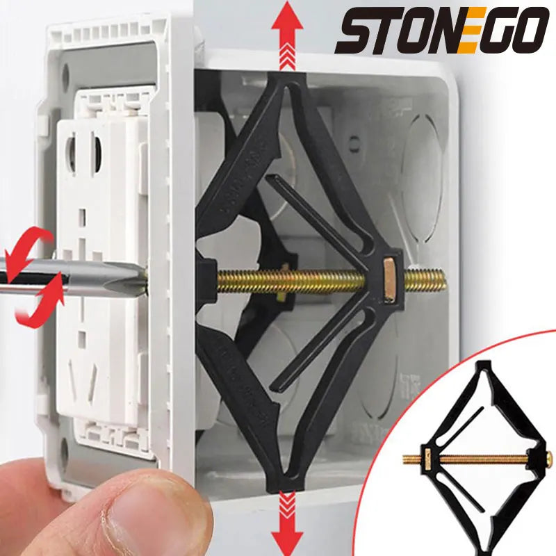 STONEGO 86mm Wall Mount Switch Box Repair Tool — Switch Cassette Repairer with Support Rod Electrician Accessory
