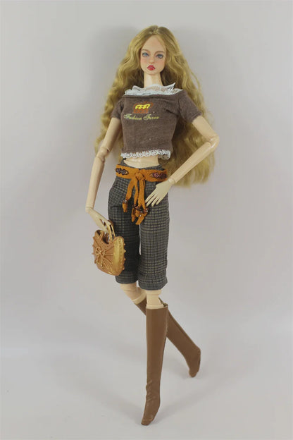 Handmade BABI CLOTHES Leather Overcoat – 11.5 Inch 30cm Doll BJD Outfit Accessories Gift